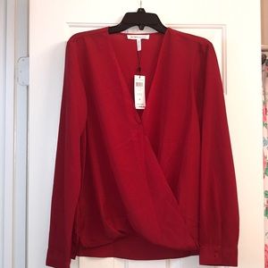 BCBG Red Blouse